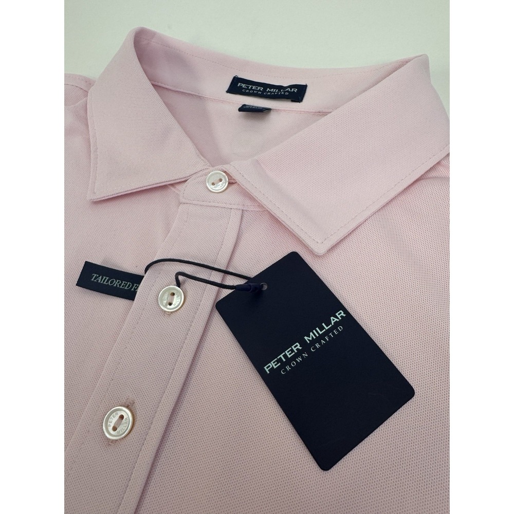 NWT Peter Millar SOUL Performance Jersey Golf Polo Shirt MROSE Pink XL $105